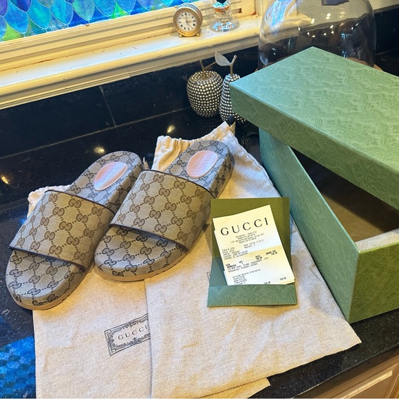 Gucci Other - Like new Gucci slides  monogram sandals